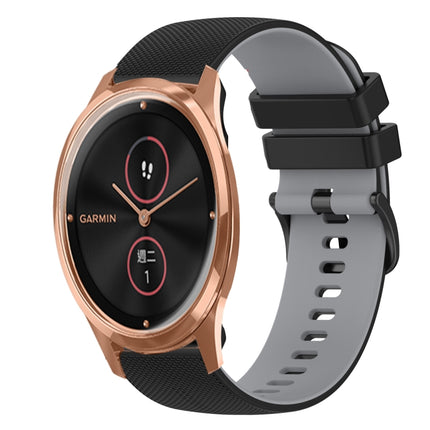 20mm Checkered Two-Color Silicone Watch Band, For GarminMove Luxe, For Garmin VivoMove Style