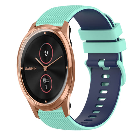 20mm Checkered Two-Color Silicone Watch Band, For GarminMove Luxe, For Garmin VivoMove Style