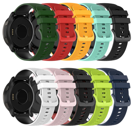 20mm Checkered Two-Color Silicone Watch Band, For GarminMove Luxe, For Garmin VivoMove Style