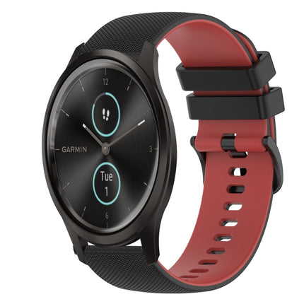 20mm Checkered Two-Color Silicone Watch Band, For GarminMove Luxe, For Garmin VivoMove Style