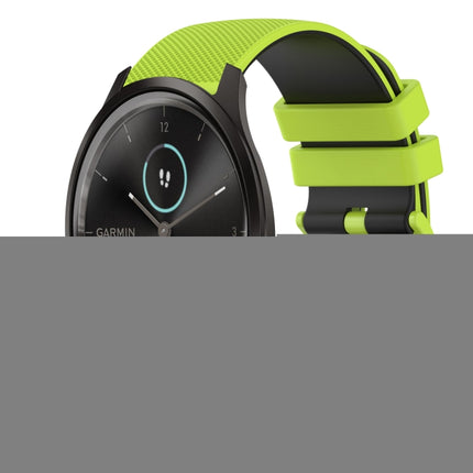 20mm Checkered Two-Color Silicone Watch Band, For GarminMove Luxe, For Garmin VivoMove Style