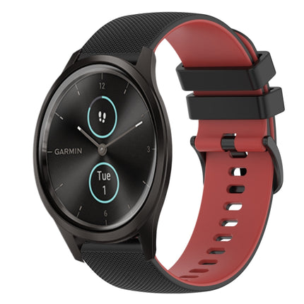 20mm Checkered Two-Color Silicone Watch Band, For Garmin GarminMove Style, For Garmin Vivomove