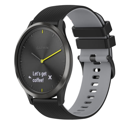 20mm Checkered Two-Color Silicone Watch Band, For Garmin GarminMove Style, For Garmin Vivomove