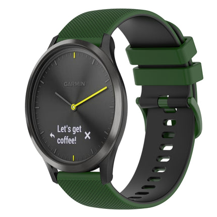 20mm Checkered Two-Color Silicone Watch Band, For Garmin GarminMove Style, For Garmin Vivomove