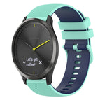 For Garmin Vivomove / Teal+Blue