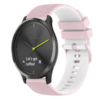 For Garmin Vivomove HR Sport / Pink+White
