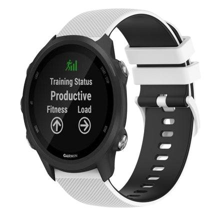 20mm Checkered Two-Color Silicone Watch Band, For Garmin Vivoactive3 Music, For Garmin Forerunner 245