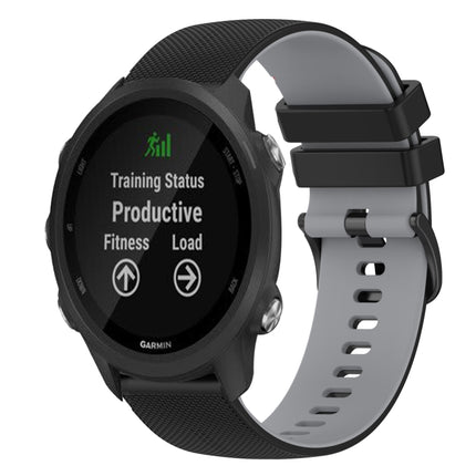 20mm Checkered Two-Color Silicone Watch Band, For Garmin Vivoactive3 Music, For Garmin Forerunner 245