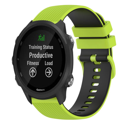 20mm Checkered Two-Color Silicone Watch Band, For Garmin Vivoactive3 Music, For Garmin Forerunner 245