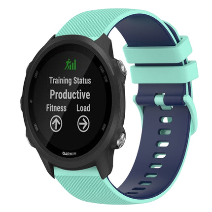 20mm Checkered Two-Color Silicone Watch Band, For Garmin Vivoactive3 Music, For Garmin Forerunner 245