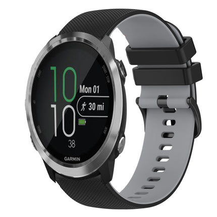 20mm Checkered Two-Color Silicone Watch Band, For Garmin Forerunner 645 Music