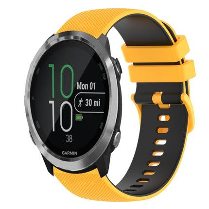 20mm Checkered Two-Color Silicone Watch Band, For Garmin Forerunner 645 Music