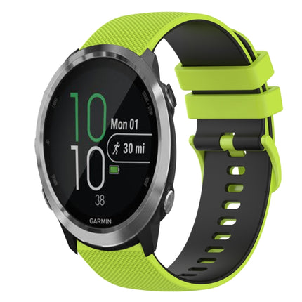 20mm Checkered Two-Color Silicone Watch Band, For Garmin Forerunner 645 Music