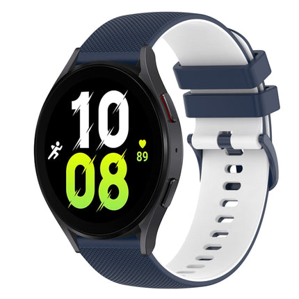 20mm Checkered Two-Color Silicone Watch Band, For Samsung Galaxy Watch5 44mm, For Samsung Galaxy Watch5 Pro 45mm