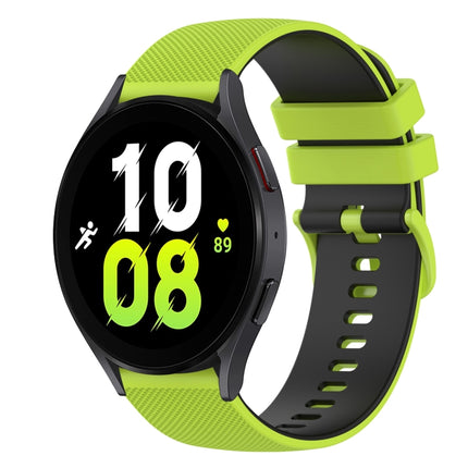 20mm Checkered Two-Color Silicone Watch Band, For Samsung Galaxy Watch5 44mm, For Samsung Galaxy Watch5 Pro 45mm