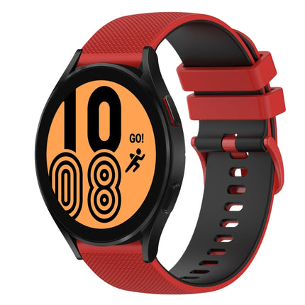 20mm Checkered Two-Color Silicone Watch Band, For Samsung Galaxy Watch4 40mm, For Samsung Galaxy Watch4 44mm