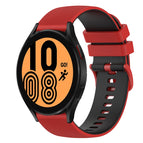 For Samsung Galaxy Watch4 44mm / Red+Black