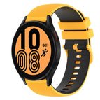 For Samsung Galaxy Watch4 44mm / Yellow+Black