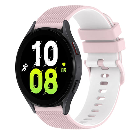 20mm Checkered Two-Color Silicone Watch Band, For Samsung Galaxy Watch5 40mm, For Samsung  Galaxy Watch4 Classic 42mm