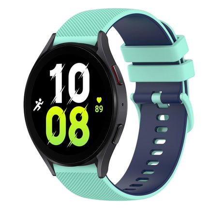 20mm Checkered Two-Color Silicone Watch Band, For Samsung Galaxy Watch5 40mm, For Samsung  Galaxy Watch4 Classic 42mm
