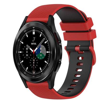 20mm Checkered Two-Color Silicone Watch Band, For Samsung Galaxy Watch5 40mm, For Samsung  Galaxy Watch4 Classic 42mm