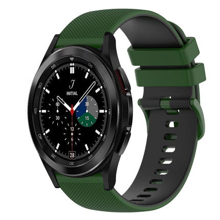 20mm Checkered Two-Color Silicone Watch Band, For Samsung Galaxy Watch5 40mm, For Samsung  Galaxy Watch4 Classic 42mm