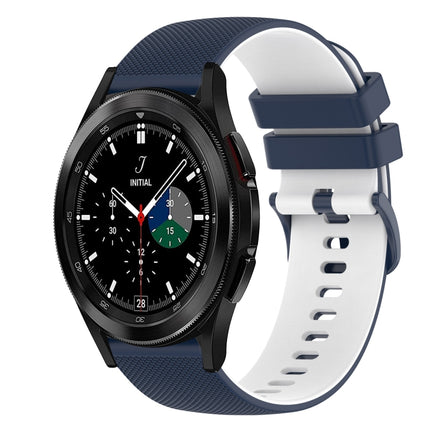 20mm Checkered Two-Color Silicone Watch Band, For Samsung  Galaxy Watch4 Classic 46mm, For Samsung Galaxy Watch3 41mm