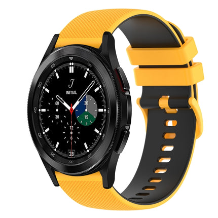 20mm Checkered Two-Color Silicone Watch Band, For Samsung  Galaxy Watch4 Classic 46mm, For Samsung Galaxy Watch3 41mm