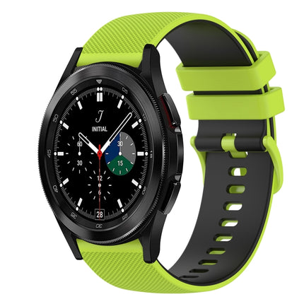 20mm Checkered Two-Color Silicone Watch Band, For Samsung  Galaxy Watch4 Classic 46mm, For Samsung Galaxy Watch3 41mm