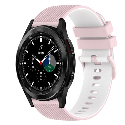 20mm Checkered Two-Color Silicone Watch Band, For Samsung  Galaxy Watch4 Classic 46mm, For Samsung Galaxy Watch3 41mm