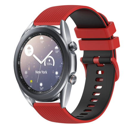 20mm Checkered Two-Color Silicone Watch Band, For Samsung  Galaxy Watch4 Classic 46mm, For Samsung Galaxy Watch3 41mm