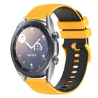 For Samsung Galaxy Watch3 41mm / Yellow+Black