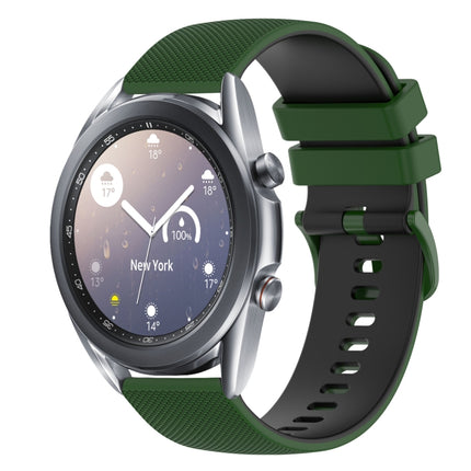 20mm Checkered Two-Color Silicone Watch Band, For Samsung  Galaxy Watch4 Classic 46mm, For Samsung Galaxy Watch3 41mm