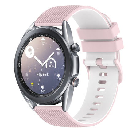 20mm Checkered Two-Color Silicone Watch Band, For Samsung  Galaxy Watch4 Classic 46mm, For Samsung Galaxy Watch3 41mm