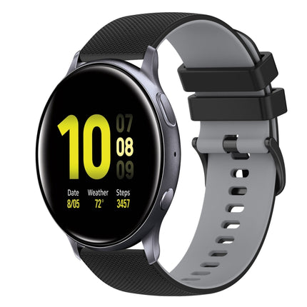 20mm Checkered Two-Color Silicone Watch Band, For Samsung Galaxy Watch Active2 40mm, For Samsung Galaxy Watch Active2 44mm