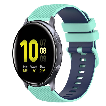 20mm Checkered Two-Color Silicone Watch Band, For Samsung Galaxy Watch Active2 40mm, For Samsung Galaxy Watch Active2 44mm