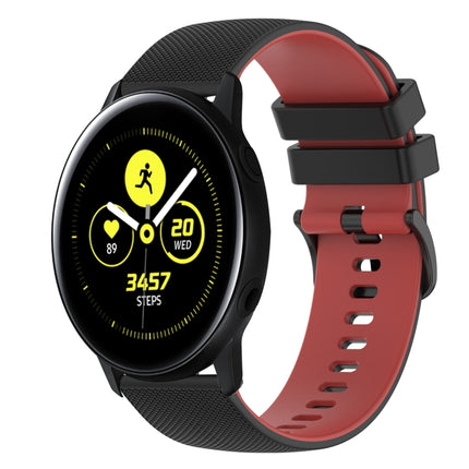 20mm Checkered Two-Color Silicone Watch Band, For Samsung Galaxy Watch Active2 40mm, For Samsung Galaxy Watch Active2 44mm
