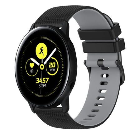 20mm Checkered Two-Color Silicone Watch Band, For Samsung Galaxy Watch Active2 40mm, For Samsung Galaxy Watch Active2 44mm