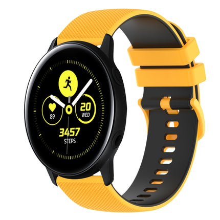 20mm Checkered Two-Color Silicone Watch Band, For Samsung Galaxy Watch Active2 40mm, For Samsung Galaxy Watch Active2 44mm