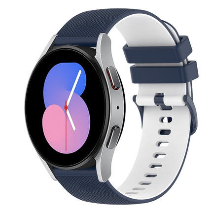 20mm Checkered Two-Color Silicone Watch Band, For Samsung Galaxy Watch Active 40mm, For Samsung Galaxy Watch 42mm