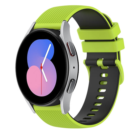 20mm Checkered Two-Color Silicone Watch Band, For Samsung Galaxy Watch Active 40mm, For Samsung Galaxy Watch 42mm