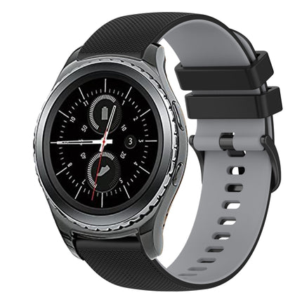 20mm Checkered Two-Color Silicone Watch Band, For Samsung Gear Sport, For Samsung Gear S2 Classic