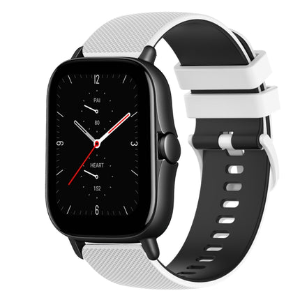 20mm Checkered Two-Color Silicone Watch Band, For Amazfit GTS 3, For Amazfit GTS 2E