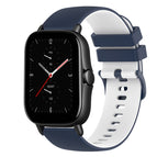 For Amazfit GTS 2E / Dark Blue+White