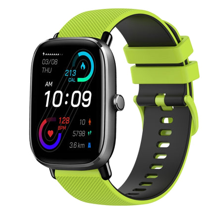 20mm Checkered Two-Color Silicone Watch Band, For Amazfit GTS 2 Mini, For Amazfit GTS 2