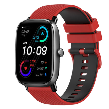 20mm Checkered Two-Color Silicone Watch Band, For Amazfit GTS 2 Mini, For Amazfit GTS 2
