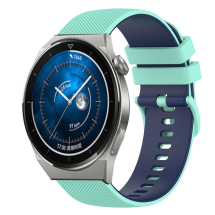 20mm Checkered Two-Color Silicone Watch Band, For Huawei Watch GT3 Pro 43mm, For Huawei Watch GT3 42mm