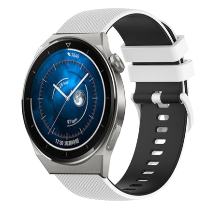 20mm Checkered Two-Color Silicone Watch Band, For Huawei Watch GT3 Pro 43mm, For Huawei Watch GT3 42mm