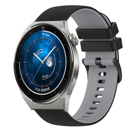 20mm Checkered Two-Color Silicone Watch Band, For Huawei Watch GT3 Pro 43mm, For Huawei Watch GT3 42mm