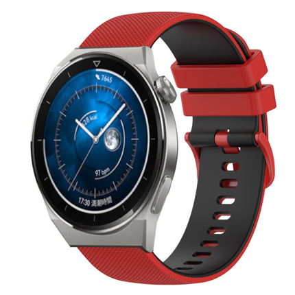 20mm Checkered Two-Color Silicone Watch Band, For Huawei Watch GT3 Pro 43mm, For Huawei Watch GT3 42mm